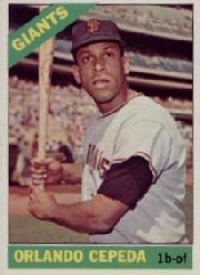 1966 Topps Baseball Cards      132     Orlando Cepeda